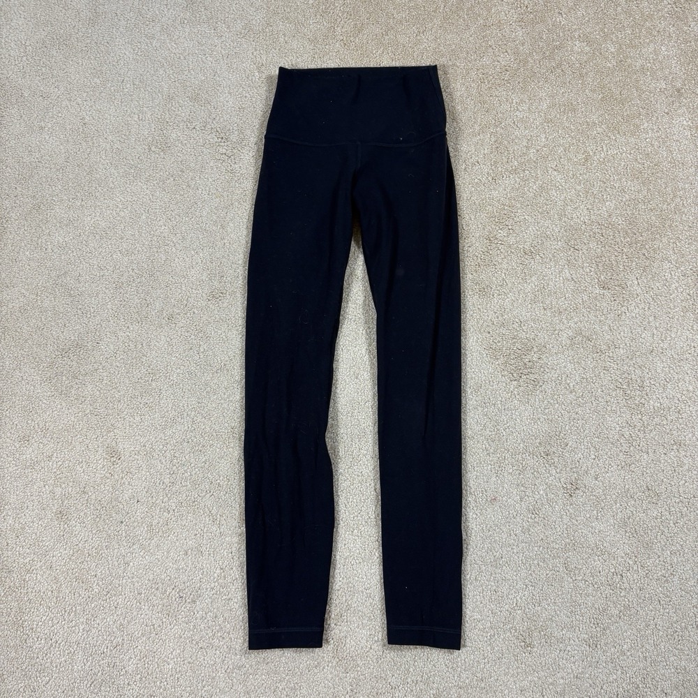 Lululemon Align High Rise Leggings 25" Black Size 2 Yoga Pants W5CT3S